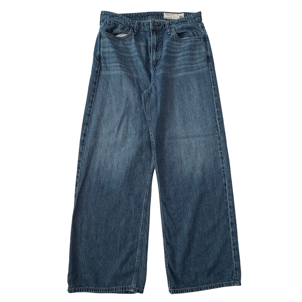Rag & Bone Lori Full Length Wide Leg Jeans Medium Wash Denim Size 29" Waist